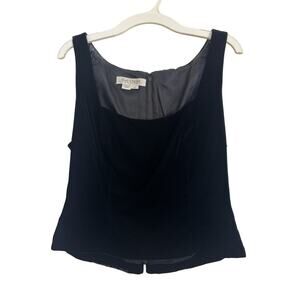 Vtg 90s Kay Unger Black Velvet Top Size 10 Corset Whimsigoth Fairy Grunge